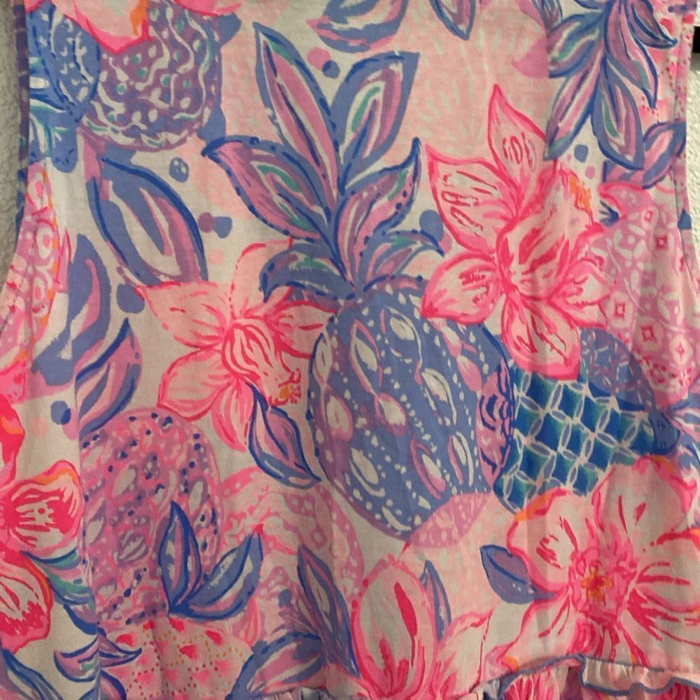 NWT- LILLY PULITZER-Lorena V-neck dress- pink isle snappy turtle- Size XS - Picture 6 of 9